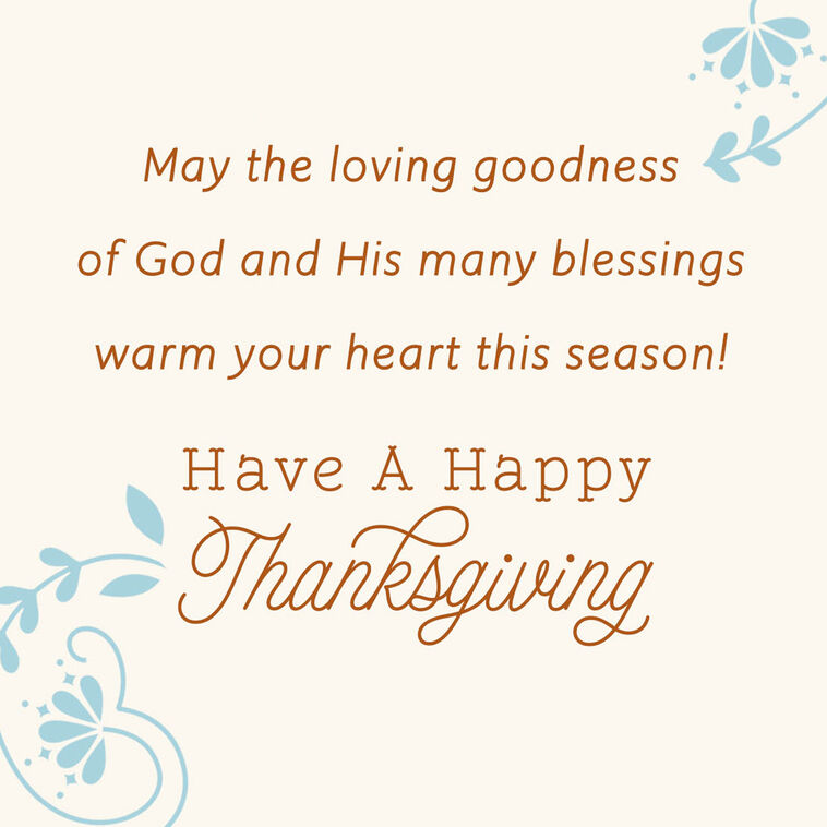 Hallmark May His Blessings Warm Your Heart Religious Thanksgiving Card