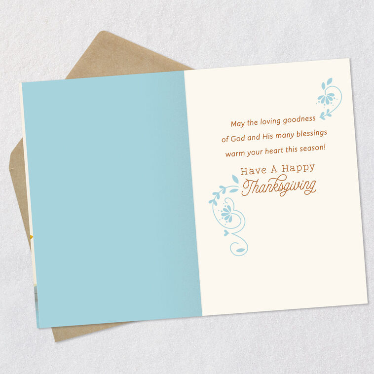 Hallmark May His Blessings Warm Your Heart Religious Thanksgiving Card