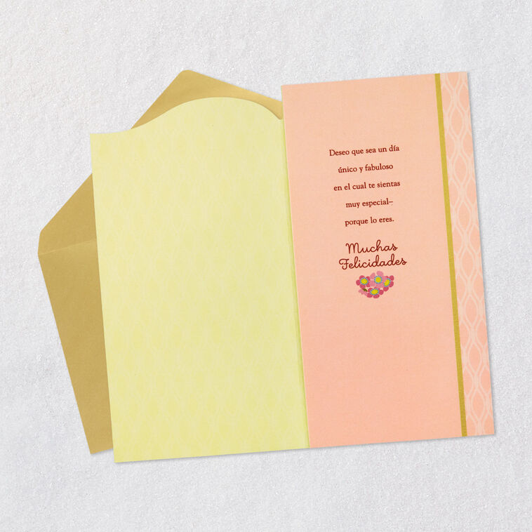Hallmark May This Be A Uniquely Fabulous Day Spanish-Language Birthday Card