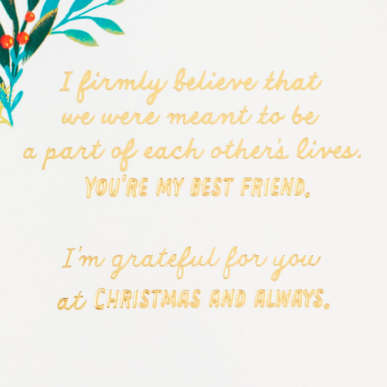 Hallmark Meant To Be Part Of Each Other's Lives Christmas Card For Best Friend