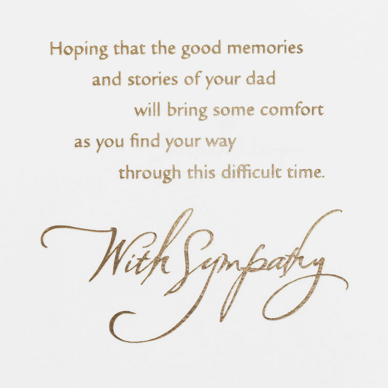 Hallmark Memories And Stories Sympathy Card For Loss Of Dad