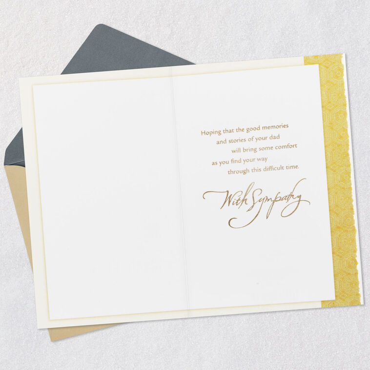 Hallmark Memories And Stories Sympathy Card For Loss Of Dad