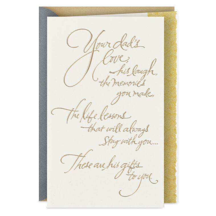 hallmark Memories and Stories Sympathy Card for Loss of Dad