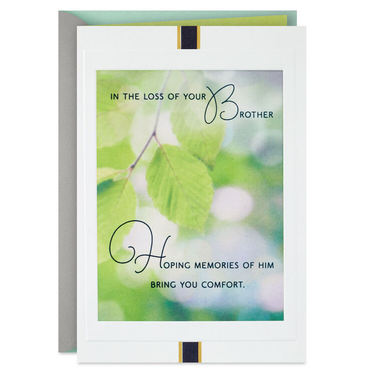 hallmark Memories Bring Comfort Sympathy Card for Loss of Brother