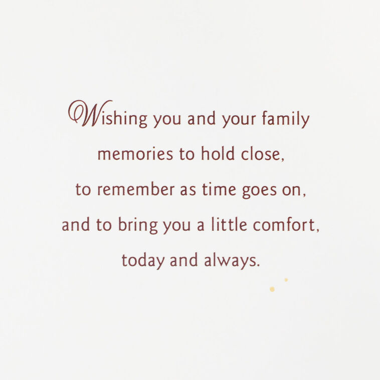 Hallmark Memories Keep Our Loved Ones Close Sympathy Card