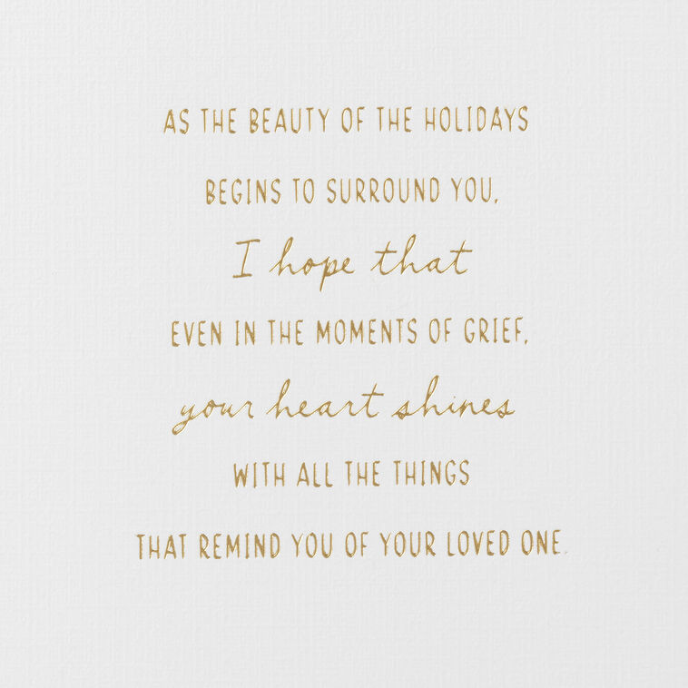 Hallmark Memories Of Your Loved One Holiday Sympathy Card
