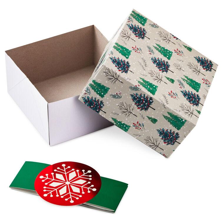 Hallmark Merry And Bright 3-Pack Christmas Gift Boxes Assorted Sizes And Designs