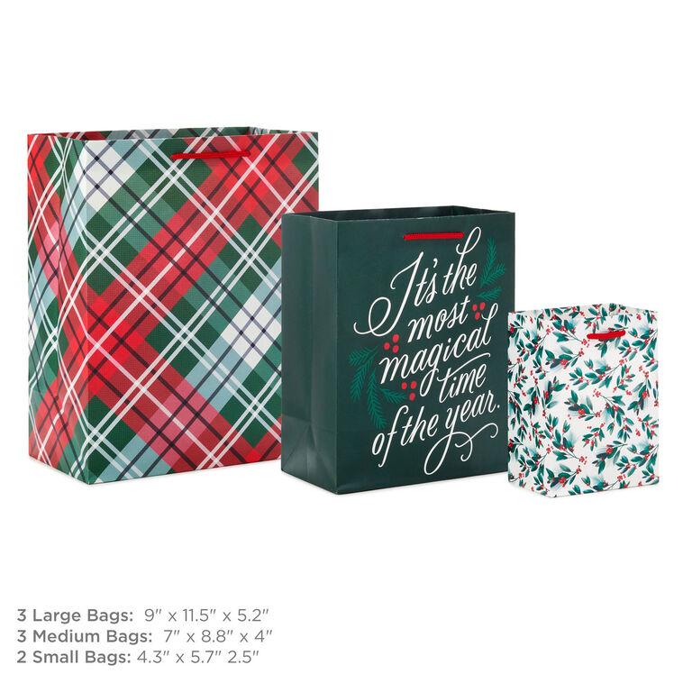 Hallmark Merry And Bright 8-Pack Assortment Christmas Gift Bags