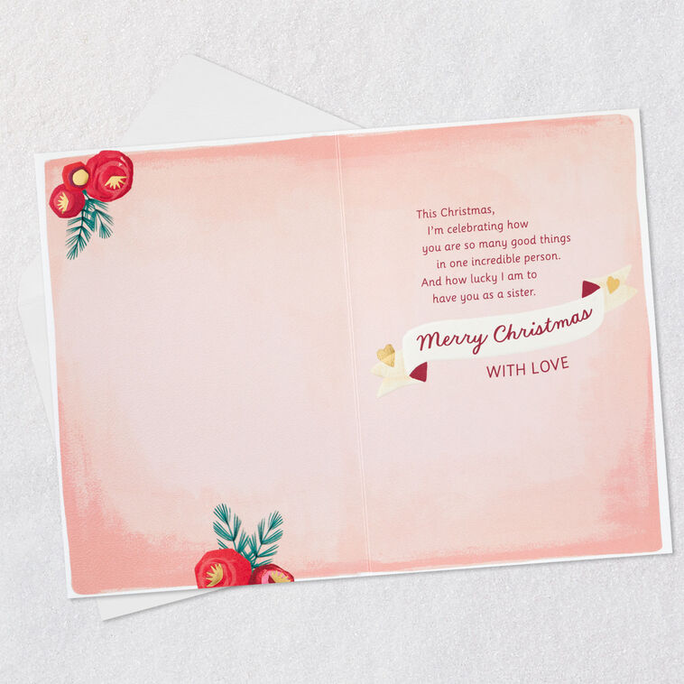 Hallmark Merry Christmas With Love Christmas Card For Sister
