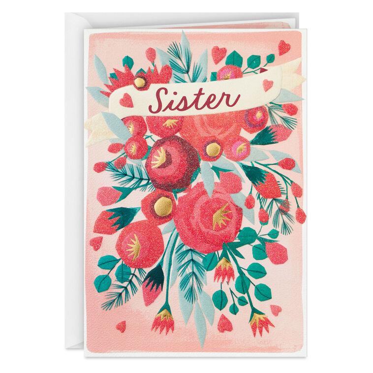 hallmark Merry Christmas With Love Christmas Card for Sister