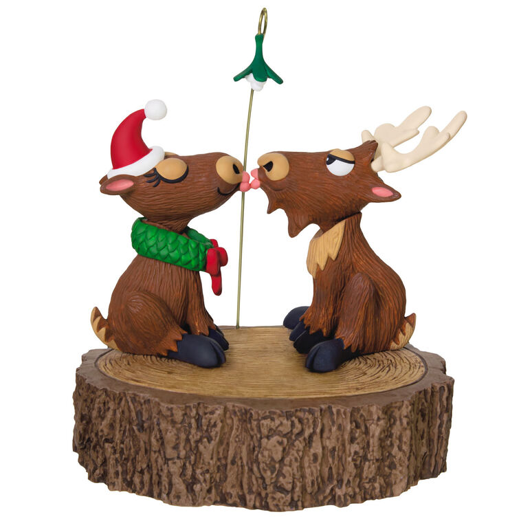 hallmark Merry Kiss-Moose Musical Ornament With Motion