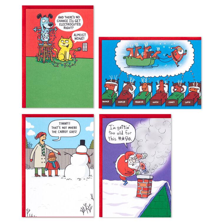 Hallmark Merry Mischief Funny Assorted Christmas Cards Pack Of 24
