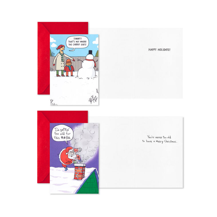 Hallmark Merry Mischief Funny Assorted Christmas Cards Pack Of 24