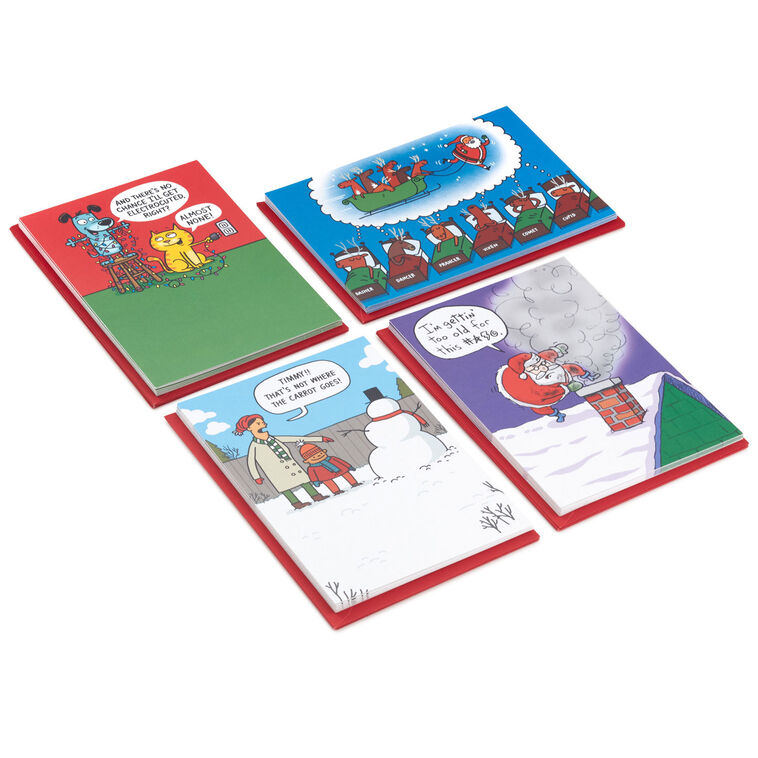 hallmark Merry Mischief Funny Assorted Christmas Cards Pack of 24