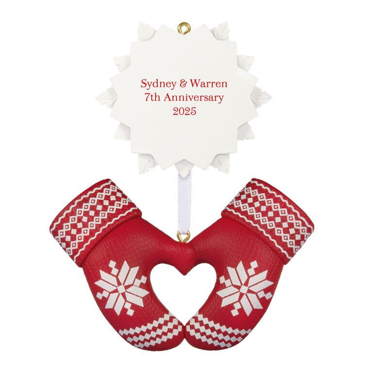 hallmark Merry Mittens Personalized Ornament Custom Text