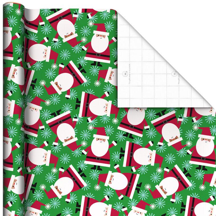 Hallmark Merry Mix 3-Pack Assorted Wrapping Paper Roll Bundle 90 Sq. Ft. Total