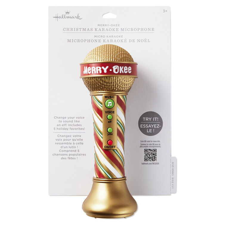 Hallmark Merry-Okee Christmas Interactive Microphone