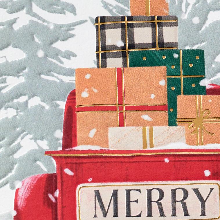 Hallmark Merry Vintage Red Truck You're Loved Christmas Card