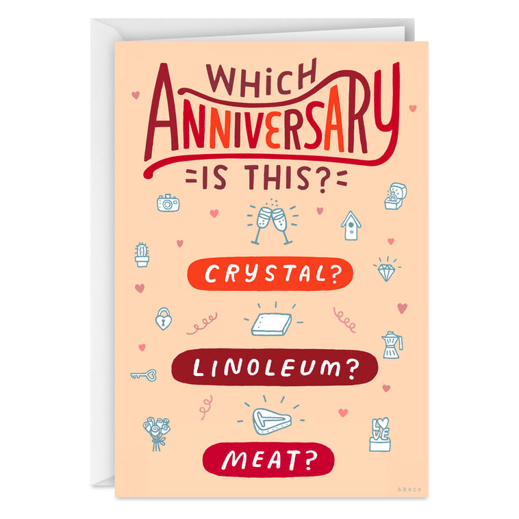 hallmark Milestone Gift Themes Funny Anniversary Card