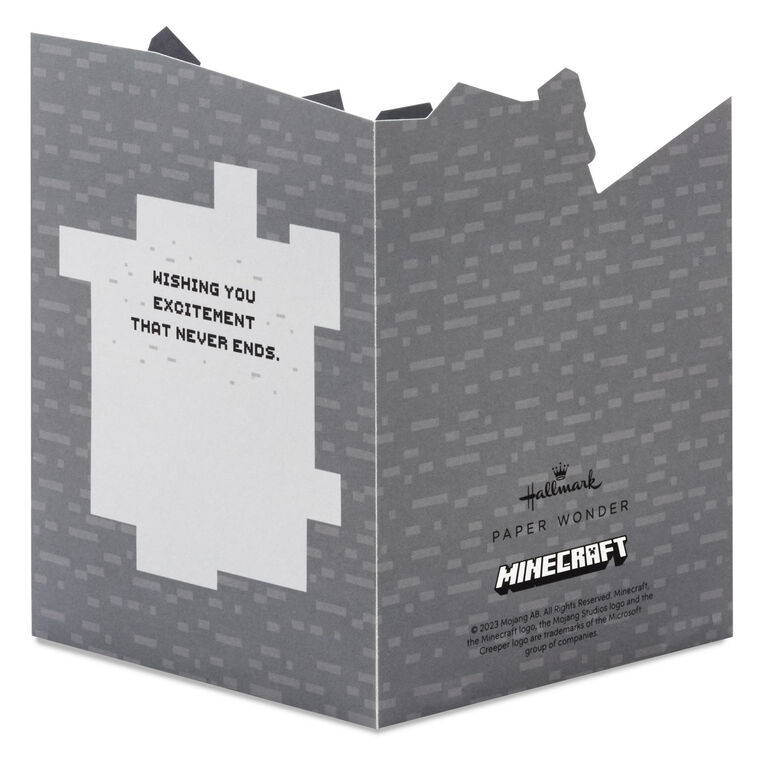 Hallmark Minecraft Build Explore Create 3D Pop-Up Card For Kids