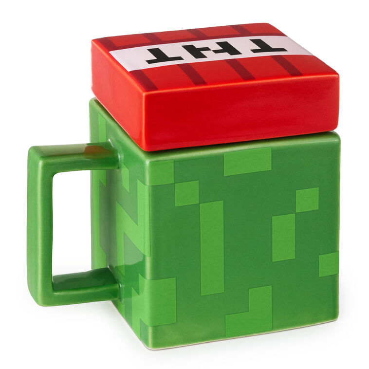 Hallmark Minecraft Creeper Square Mug With Game Sounds 15 Oz