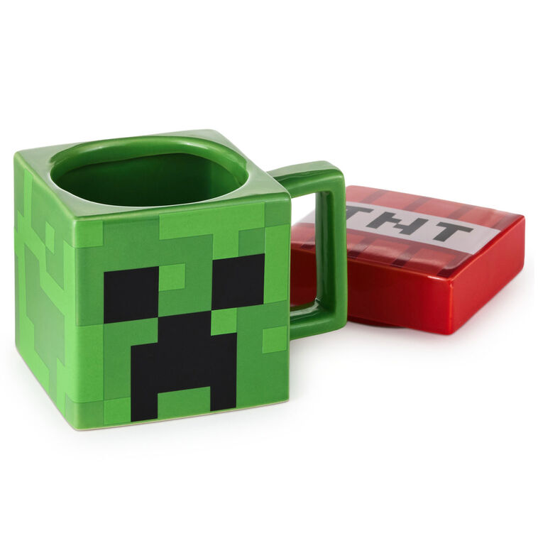Hallmark Minecraft Creeper Square Mug With Game Sounds 15 Oz