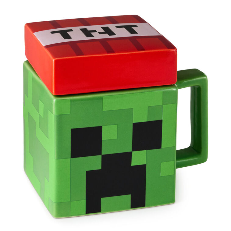 hallmark Minecraft Creeper Square Mug With Game Sounds 15 oz