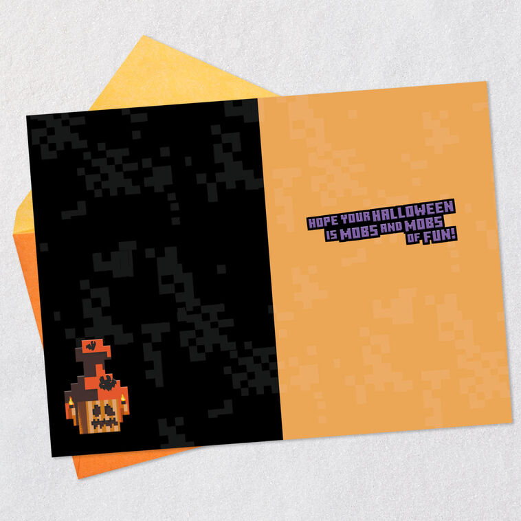 Hallmark Minecraft Mobs Of Fun Halloween Card For Grandson