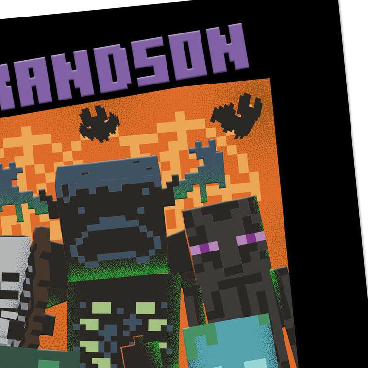 Hallmark Minecraft Mobs Of Fun Halloween Card For Grandson