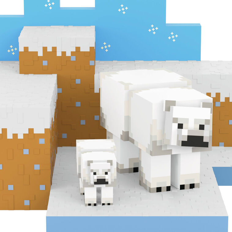 Hallmark Minecraft Polar Bears In Snowy Tundra Ornament