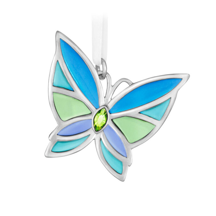 hallmark Mini Bitty Bright Butterfly Metal Ornament 1.25"