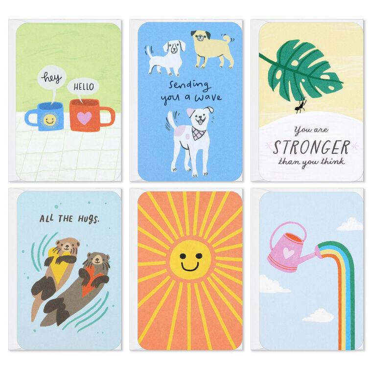 hallmark Mini Cheerful Charm Assorted Multi-Occasion Cards Pack of 6