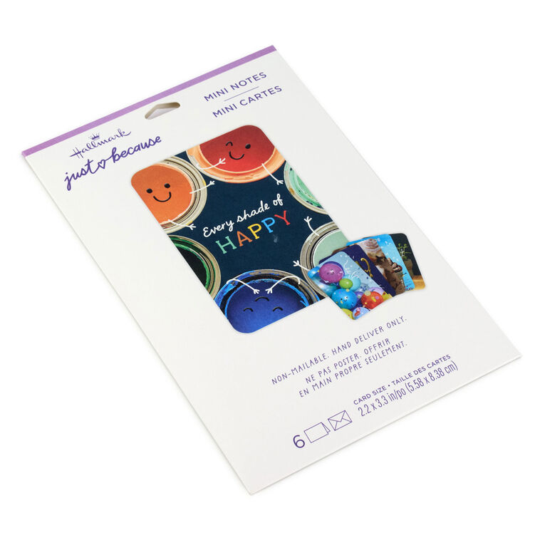 Hallmark Mini Colorful Smiles Assorted Multi-Occasion Cards Pack Of 6