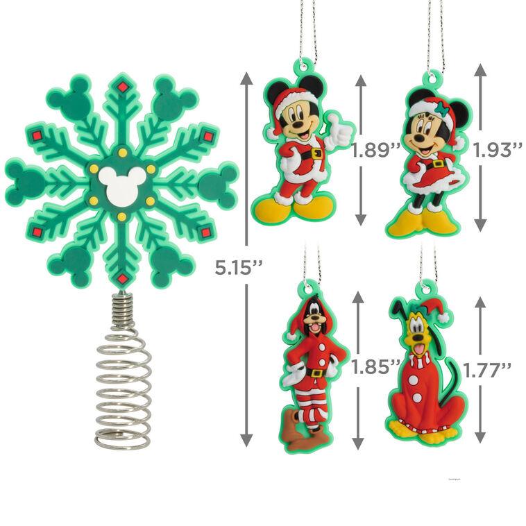 Hallmark Mini Disney Mickey Mouse And Friends Hallmark Tree Topper And Ornaments Set Of 5