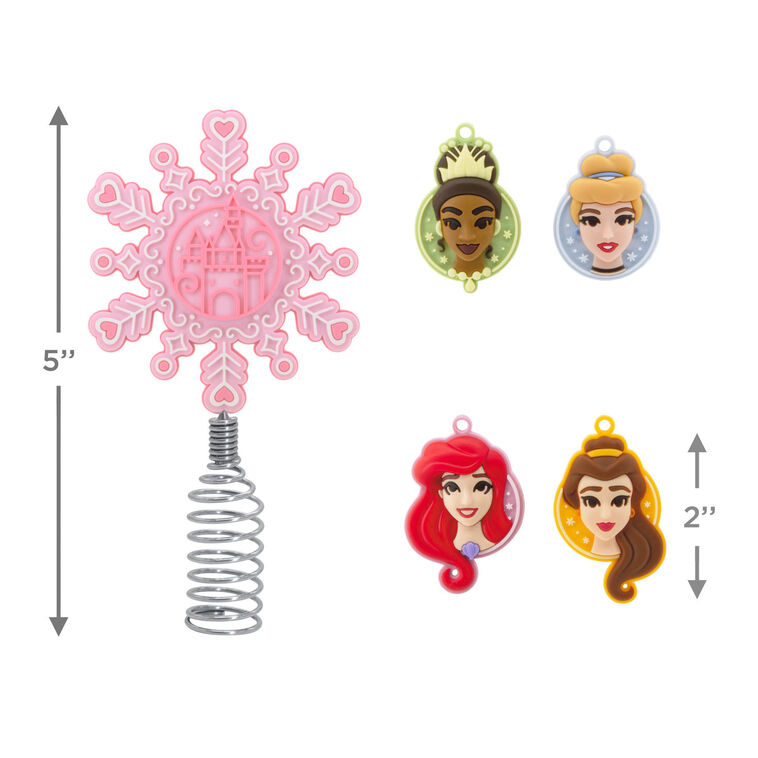 Hallmark Mini Disney Princess Hallmark Tree Topper And Ornaments Set Of 5