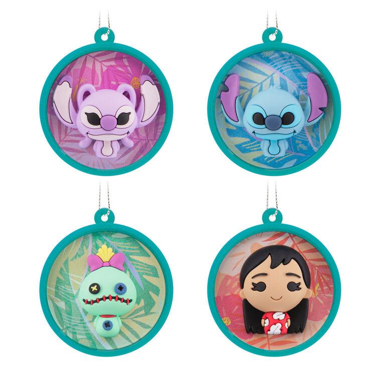 hallmark Mini Disney Stitch Scenes Shatterproof Hallmark Ornaments Set of 4