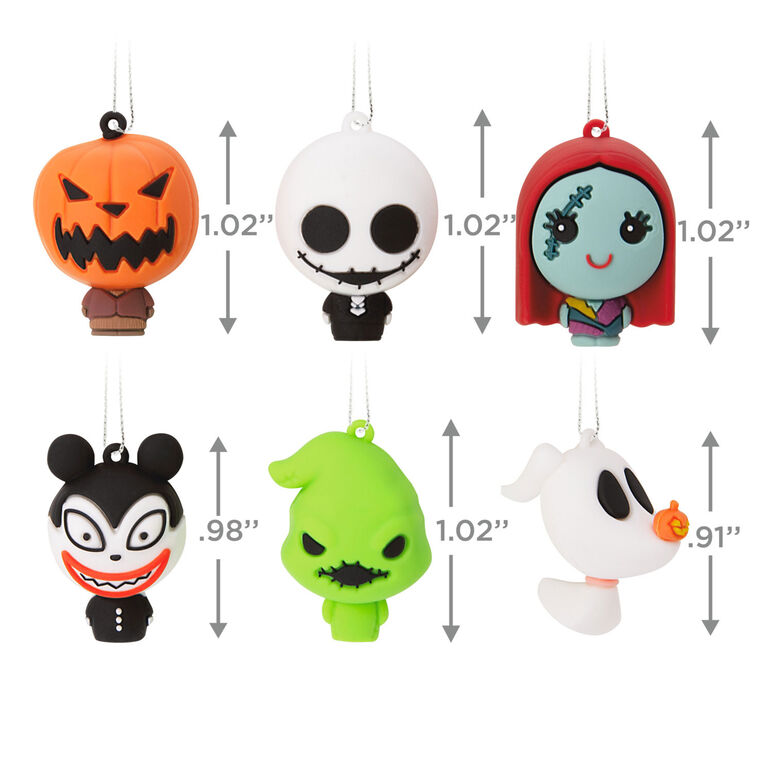 Hallmark Mini Disney Tim Burton's The Nightmare Before Christmas Shatterproof Hallmark Ornaments Set Of 6