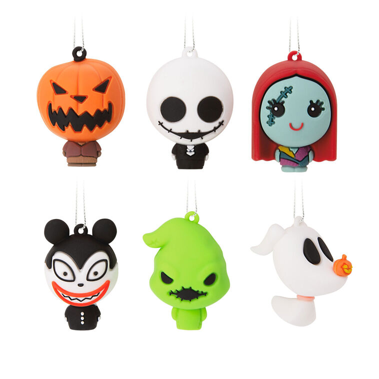 hallmark Mini Disney Tim Burton's The Nightmare Before Christmas Shatterproof Hallmark Ornaments Set of 6
