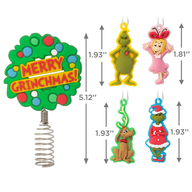Hallmark Mini Dr. Seuss's How The Grinch Stole Christmas ™ Hallmark Tree Topper And Ornaments Set Of 5