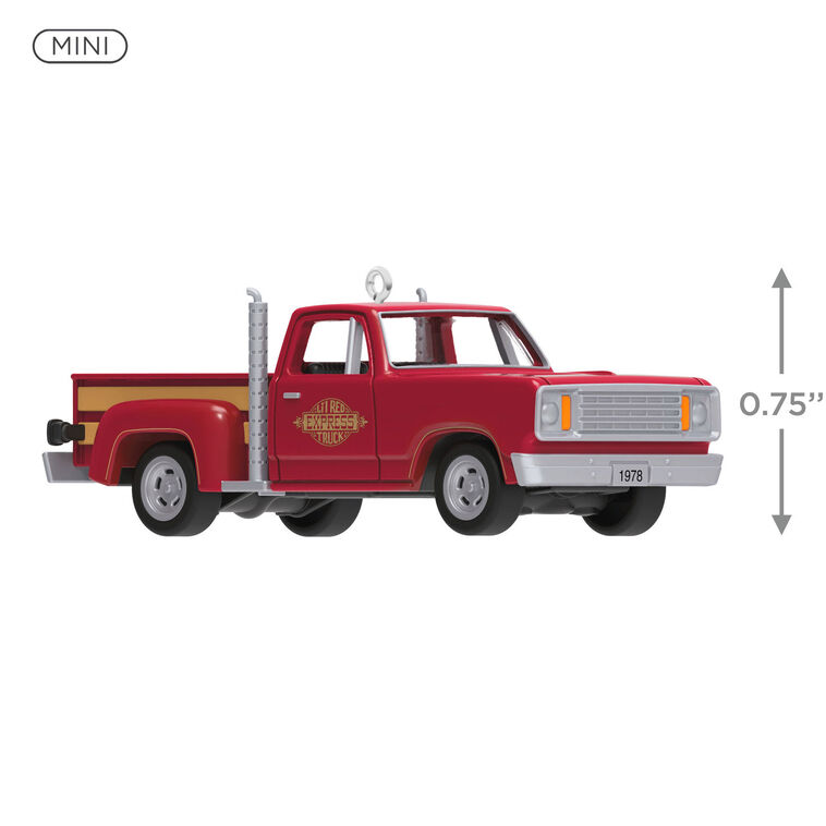 Hallmark Mini Lil' American Trucks 1978 Dodge Li'l Red Express Truck 2025 Metal Ornament 0.75"