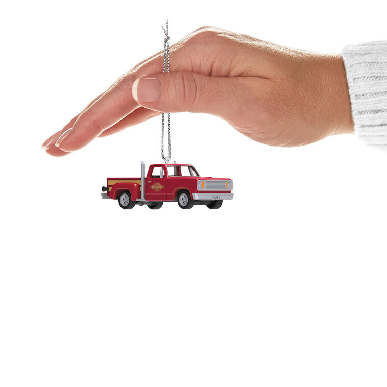 Hallmark Mini Lil' American Trucks 1978 Dodge Li'l Red Express Truck 2025 Metal Ornament 0.75"