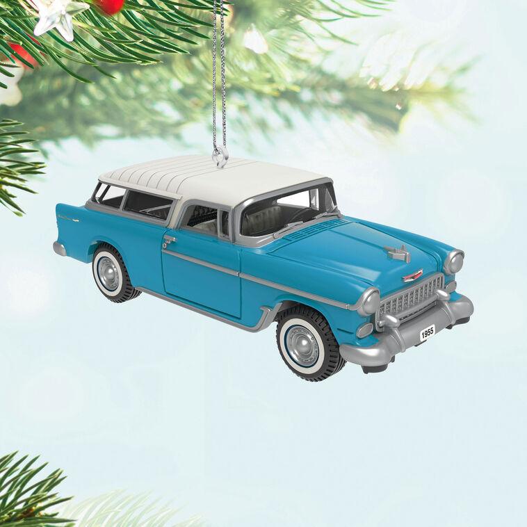 Hallmark Mini Lil' Classic Cars 1955 Chevrolet® Nomad® Wagon 2025 Metal Ornament 0.75"