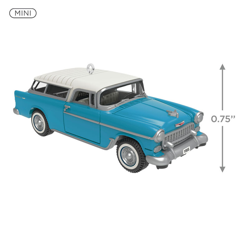Hallmark Mini Lil' Classic Cars 1955 Chevrolet® Nomad® Wagon 2025 Metal Ornament 0.75"