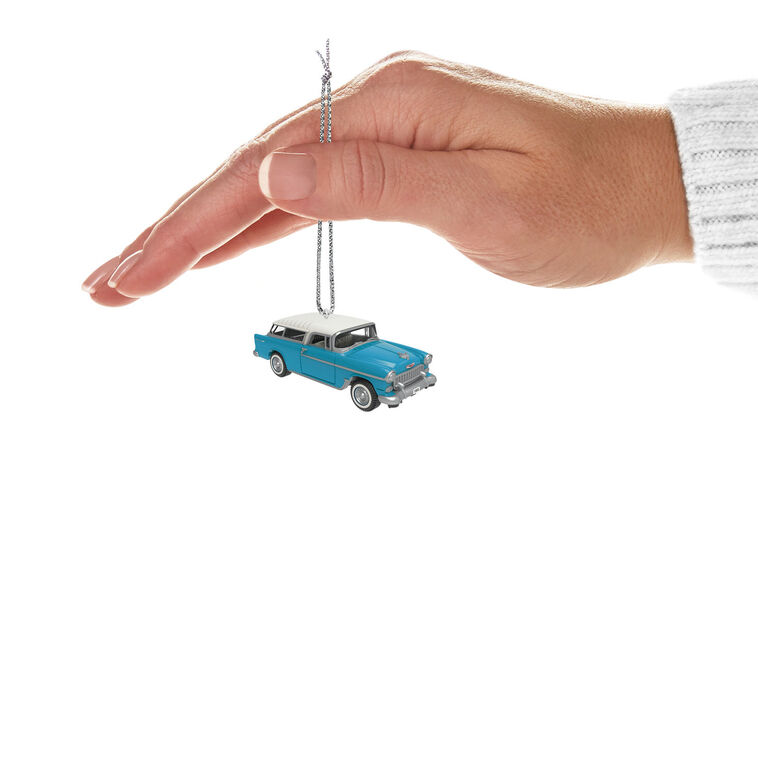 Hallmark Mini Lil' Classic Cars 1955 Chevrolet® Nomad® Wagon 2025 Metal Ornament 0.75"