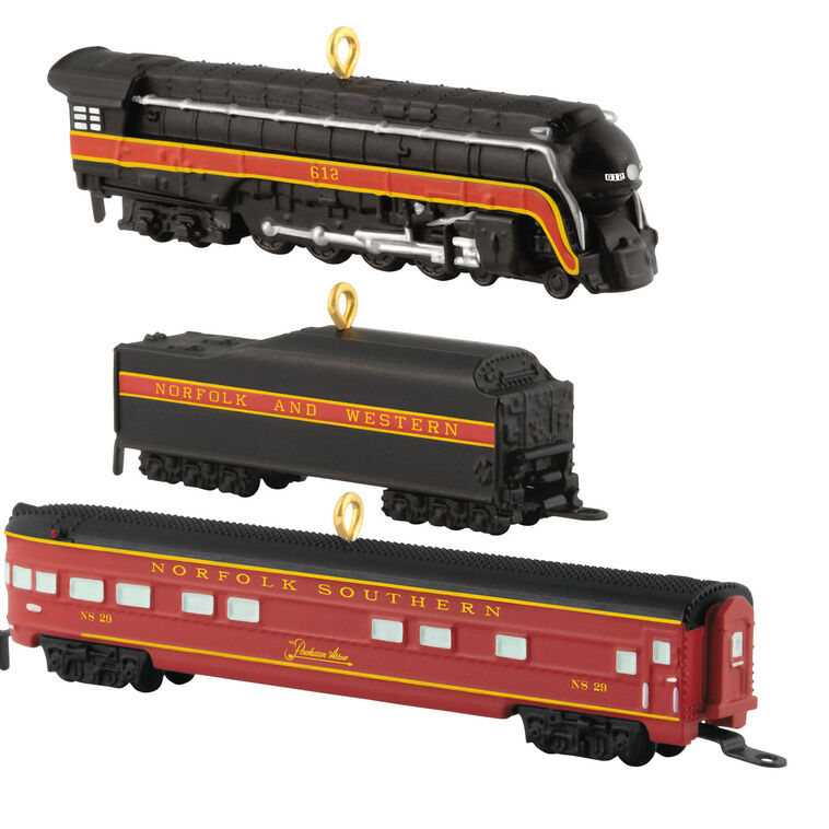 hallmark Mini Lionel® Norfolk and Western Passenger Set Ornaments Set of 3