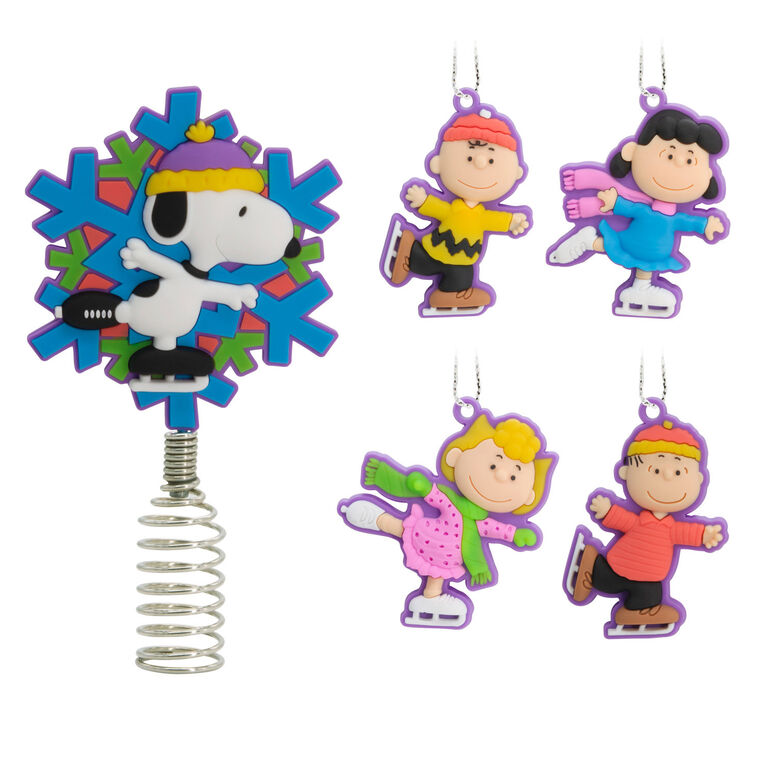 hallmark Mini Peanuts® Hallmark Tree Topper and Ornaments Set of 5