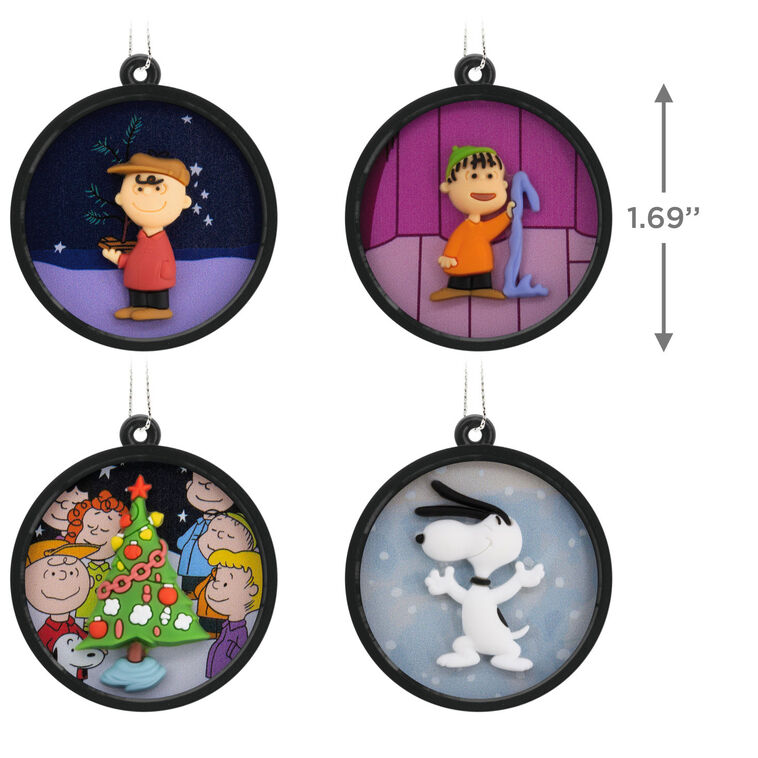 Hallmark Mini Peanuts® Scenes Shatterproof Hallmark Ornaments Set Of 4