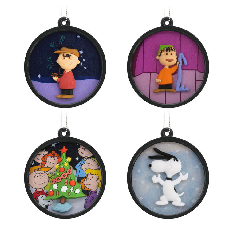 hallmark Mini Peanuts® Scenes Shatterproof Hallmark Ornaments Set of 4