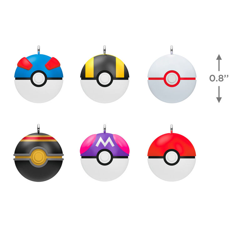 Hallmark Mini Pokémon Poké Balls Ornaments Set Of 6