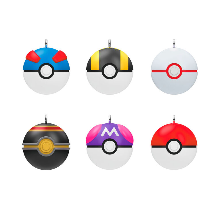hallmark Mini Pokémon Poké Balls Ornaments Set of 6